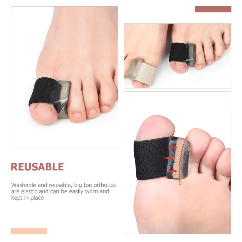 Bunion Splint Toe Separator 4 Pairs Large Size Black For Overlapping Toes Foot Care Support - Image 4