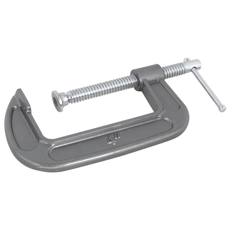 Performance Tool W207C Ductile Iron C-Clamp with Enamel Finish and Swivel Pad Head for Home, Shop, Auto and Office Jobs - Image 2