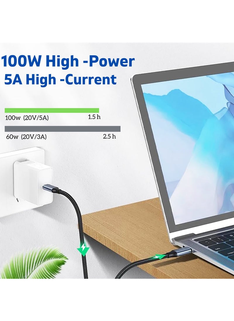 BLUE OCEAN - USB C to USB C 3.1 Gen 2 Cable, BLUE OCEAN 10Gbps Data Transfer Cable Support 4K Video Display, 100W PD Fast Charging Compatible with Thunderbolt 3, Samsung, MacBook Pro, iPad and more (10Gbps - 1M) - Image 1