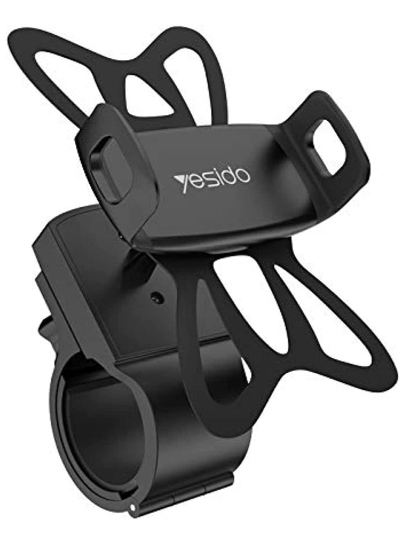 C42 Bike Bicycle Motorcycle Mobile Phone Holder Mount Universal 360 Degree Adjustable Rotation Compatible with iPhone 12 mini/12/12 pro, Samsung Galaxy S21/20 or Note Ultra, Huawei and more - Image 1