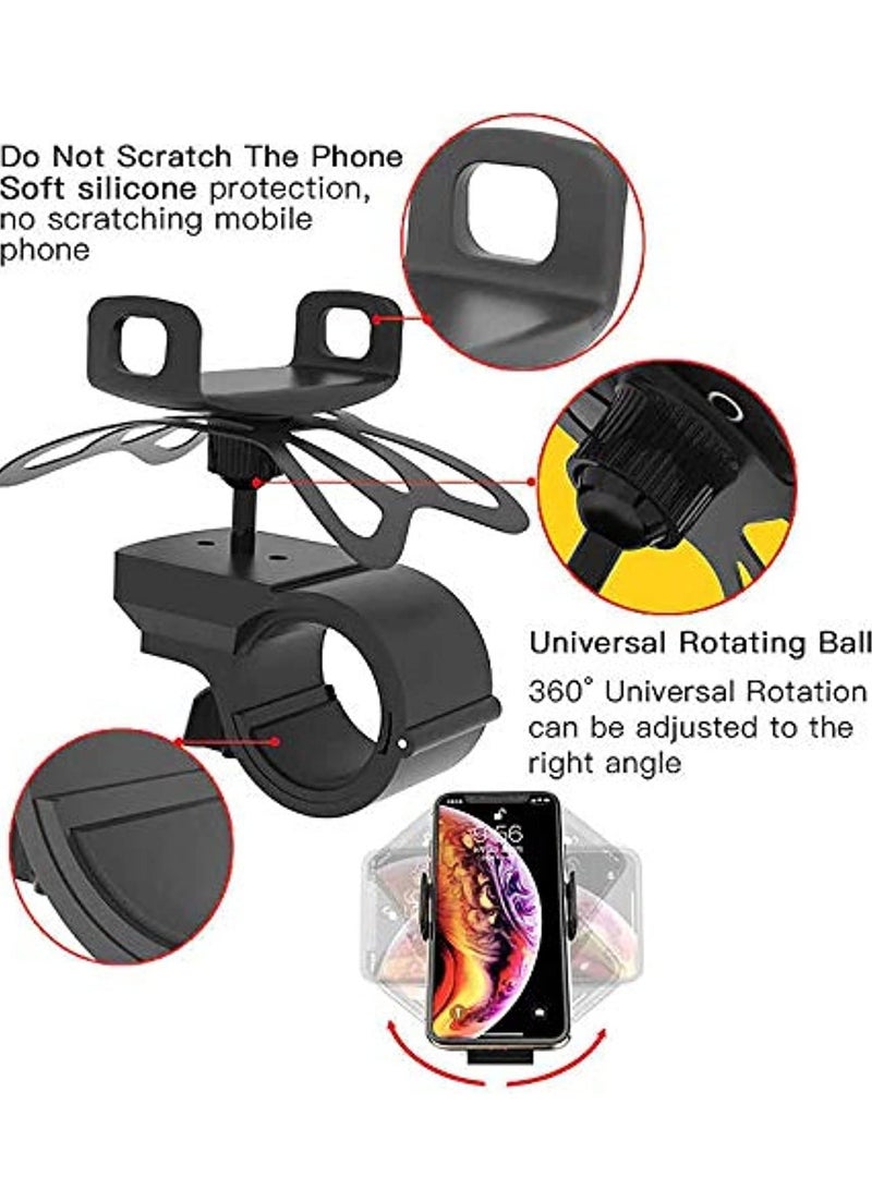 C42 Bike Bicycle Motorcycle Mobile Phone Holder Mount Universal 360 Degree Adjustable Rotation Compatible with iPhone 12 mini/12/12 pro, Samsung Galaxy S21/20 or Note Ultra, Huawei and more - Image 3