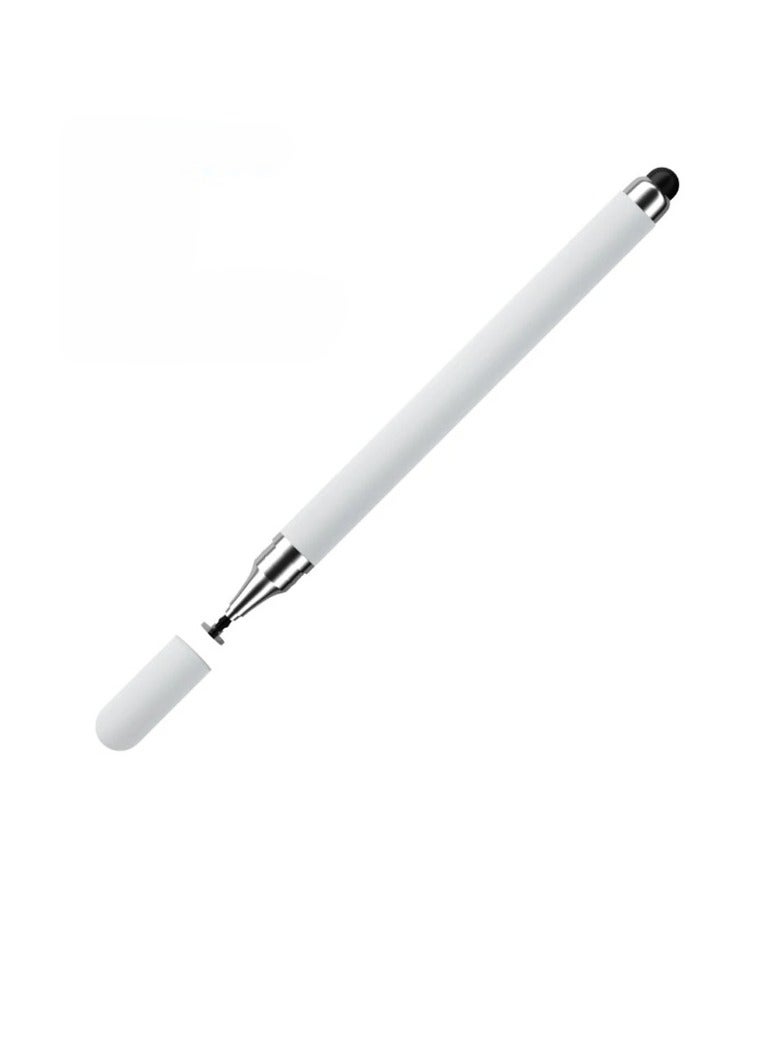 AROAQ قلم ستايلس، قلم ستايلس متعدد الوظائف 2 في 1، قلم لمس عالي الدقة للأجهزة اللوحية التي تعمل بنظام التشغيل أندرويد، قلم شاشة لمس محمول متين لأجهزة الكمبيوتر اللوحية التي تعمل بنظام التشغيل أندرويد والهواتف المحمولة، (أبيض) - Image 1