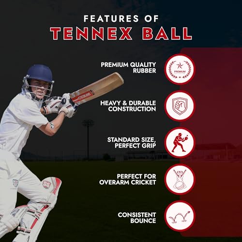 TENNEX Premier Cricket Hard Tennis Ball for Over Arm Cricket | Heavy Tennis | Standard Size Ball for Tournament and Practice (6 Pcs, Yellow Colour) - Image 5
