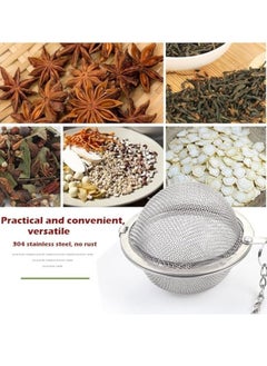 Spaceshoop Tea Infuser, Tea Ball with Chain, Tea Infuser, Tea Filter, Fine Mesh Tea Filter, Stainless Steel Tea Strainer for Loose Tea, Tea Infuser for Cup, Spice Strainer for Cooking with - Herb (1pc)  - Image 5