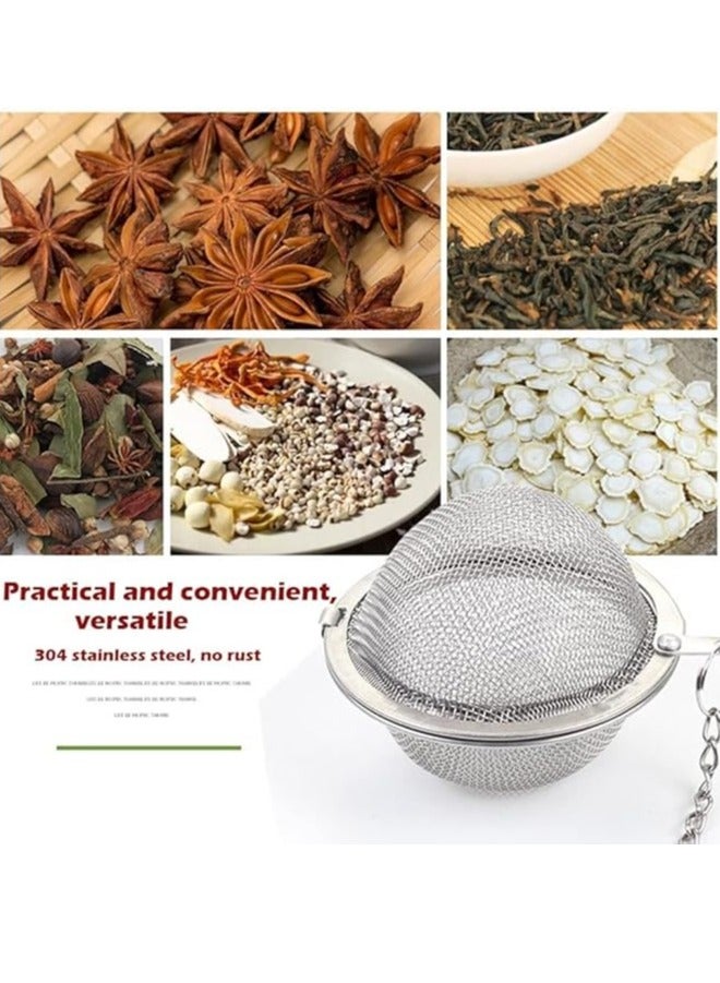 Spaceshoop Tea Infuser, Tea Ball with Chain, Tea Infuser, Tea Filter, Fine Mesh Tea Filter, Stainless Steel Tea Strainer for Loose Tea, Tea Infuser for Cup, Spice Strainer for Cooking with - Herb (1pc) - Image 5