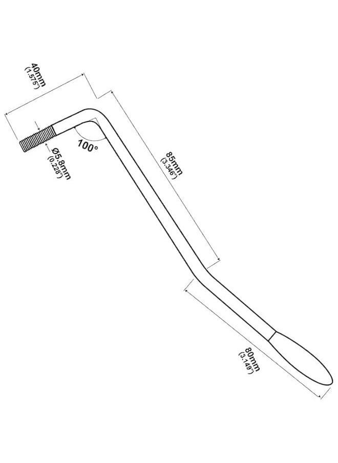 Generic - Silver 6 MM Chrome Thread Tremolo Arm Electric Guitar Tremolo Arm Thread Metal Single Tremolo Arm Whammy Bar with Tip for Stratocaster Electric Guitar Tremolo System, Electric Guitar Parts - Image 1