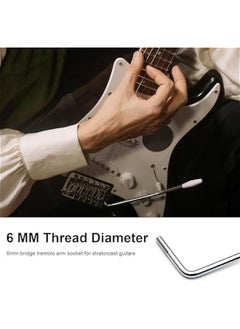 Generic Silver 6 MM Chrome Thread Tremolo Arm Electric Guitar Tremolo Arm Thread Metal Single Tremolo Arm Whammy Bar with Tip for Stratocaster Electric Guitar Tremolo System, Electric Guitar Parts  - Image 3