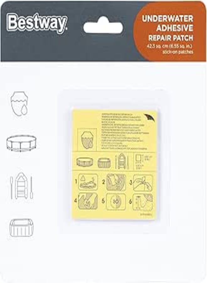 Bestway Bestway Underwater Adhesive Repair Patch 6.5cm x 6.5cm 
