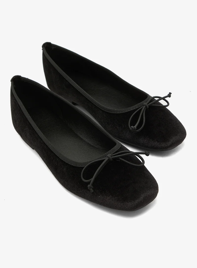ELLA Black Classic Suede Ballet Flats for Women | Best Price UAE