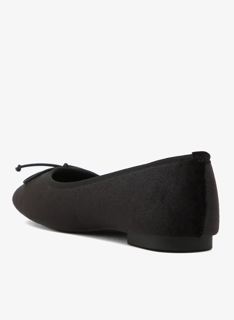 ELLA Black Classic Suede Ballet Flats for Women | Best Price UAE