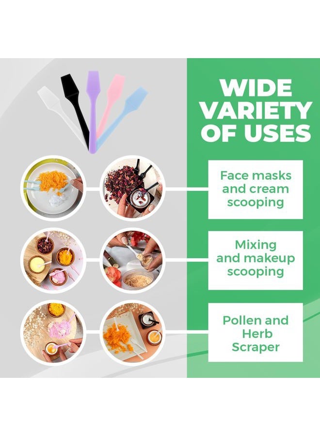 Mirabella Mini Spatula (2.5”, 500 Pack) - Small Facial Makeup Spatula for Skincare, Creams & Crafts | Eye Cream Applicator Tool for Mixing, Cosmetic, Face Mask | Disposable Makeup Applicators | White - Image 5