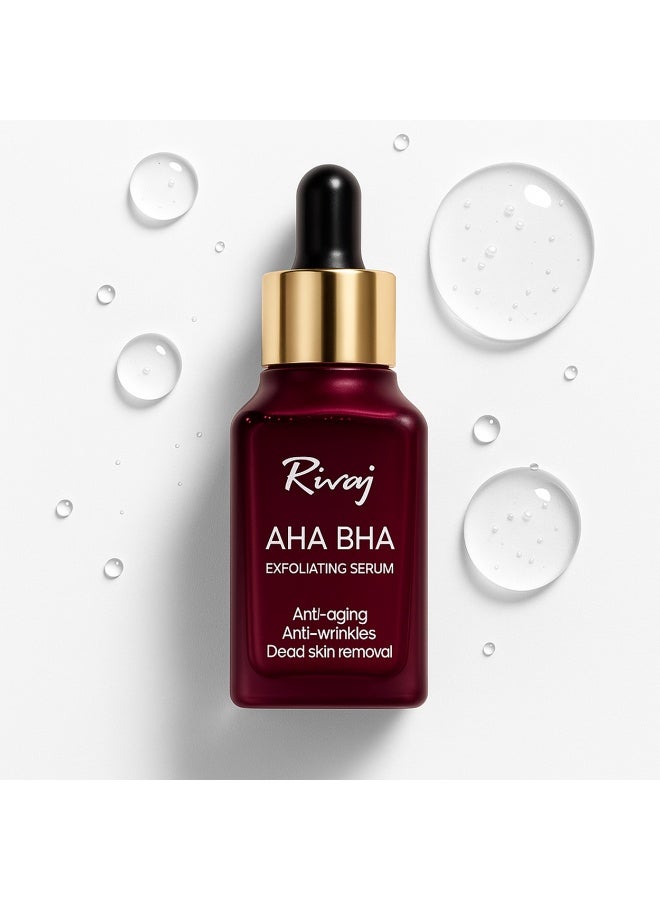 Rivaj UK Rivaj AHA+BHA Face Serum 30ml – Skin Exfoliating Serum for Acne, Pores & Oil Control | Glycolic & Salicylic Acid for Smooth, Bright Skin | Anti-Acne Face Serum for Oily & Acne-Prone Skin | UAE Skincare - Image 1