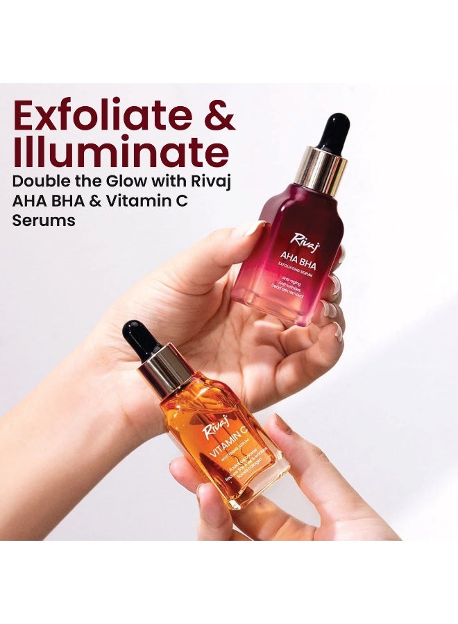 Rivaj UK Rivaj AHA+BHA Face Serum 30ml – Skin Exfoliating Serum for Acne, Pores & Oil Control | Glycolic & Salicylic Acid for Smooth, Bright Skin | Anti-Acne Face Serum for Oily & Acne-Prone Skin | UAE Skincare - Image 5