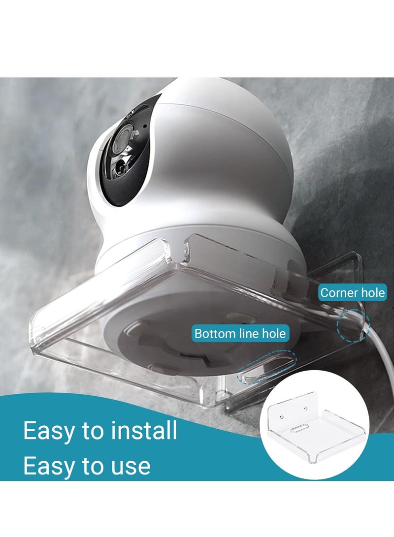 2Pack Wall Mount Floating Shelves Acrylic Floating Shelves for Wall Clear Acrylic Mini Shelf for Wall Storage Adhesive and Screw-in Protective Border Ideal for Living Room Bathroom Bedroom - Image 4