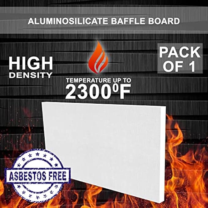 STORE CERAMIC FIBER INSULATION BAFFLE BOARD, REPLACEMENT BOARD FOR ENGLANDER, SUMMERS HEAT & TIMBER RIDGE 30/50 SERIES - AC-30CFB - 2300F RATED - 1/2 X 9.5 X 18.5 - Image 3