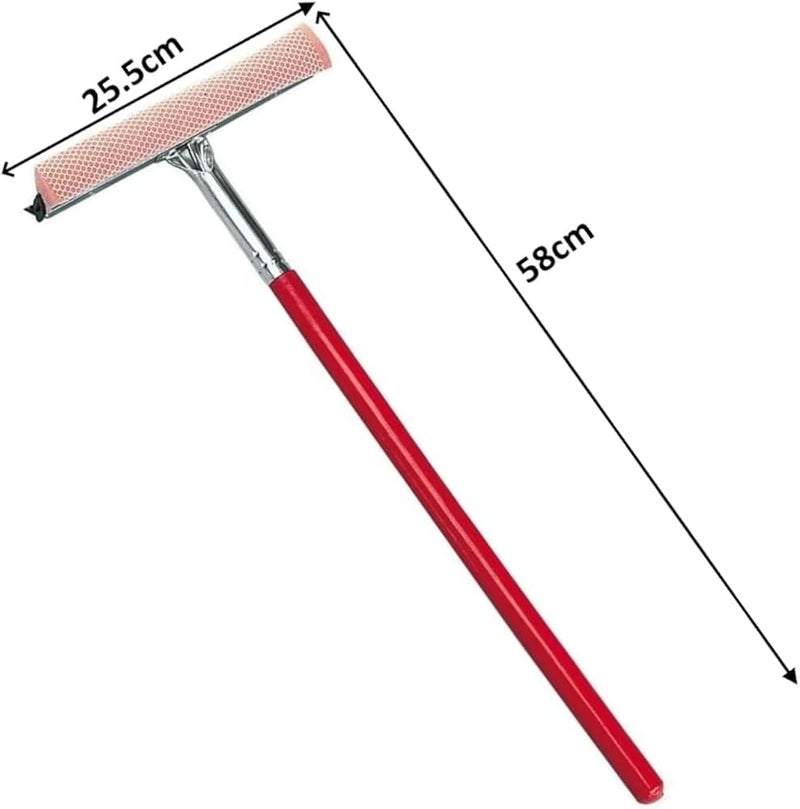 Poaker Multi-use Window Squeegee - 2 In 1 Squeegee Window Cleaner With Wooden Handle For Glass Door Cleaner, Outdoor Window Cleaning - Image 2