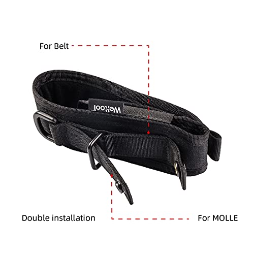 Weltool FH7 Nylon Flashlight Holster Tactical Pouches with Elastic Band,Hook and Loop Fasteners,Adjustable Size, MOLLE System - Image 3