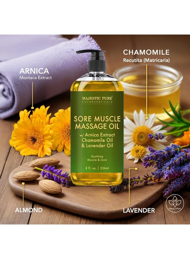 MAJESTIC PURE Arnica Sore Muscle Massage Oil for Body - Image 5