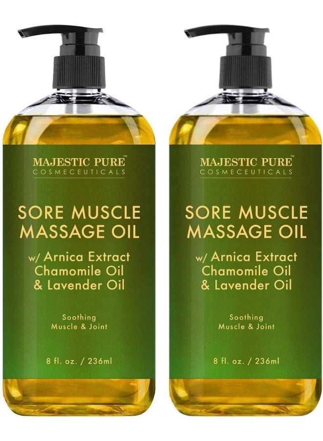 MAJESTIC PURE Arnica Sore Muscle Massage Oil for Body - Image 2