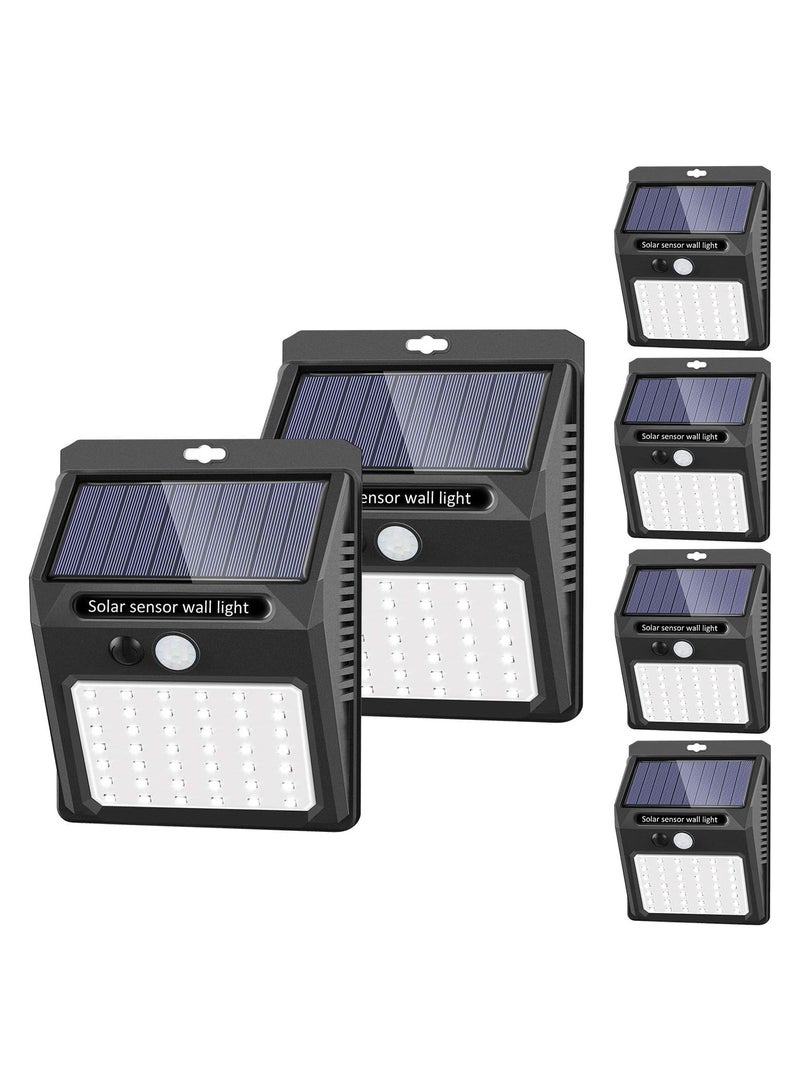 Generic 6 Pack Solar Motion Lights Outdoor, 3 Modes/100LED Solar Lights IP65 Waterproof Solar Motion Sensor Lights Solar Wall Lights Outdoor Lights for Front Door, Backyard, Garage (6 PACK(01))  - Image 1