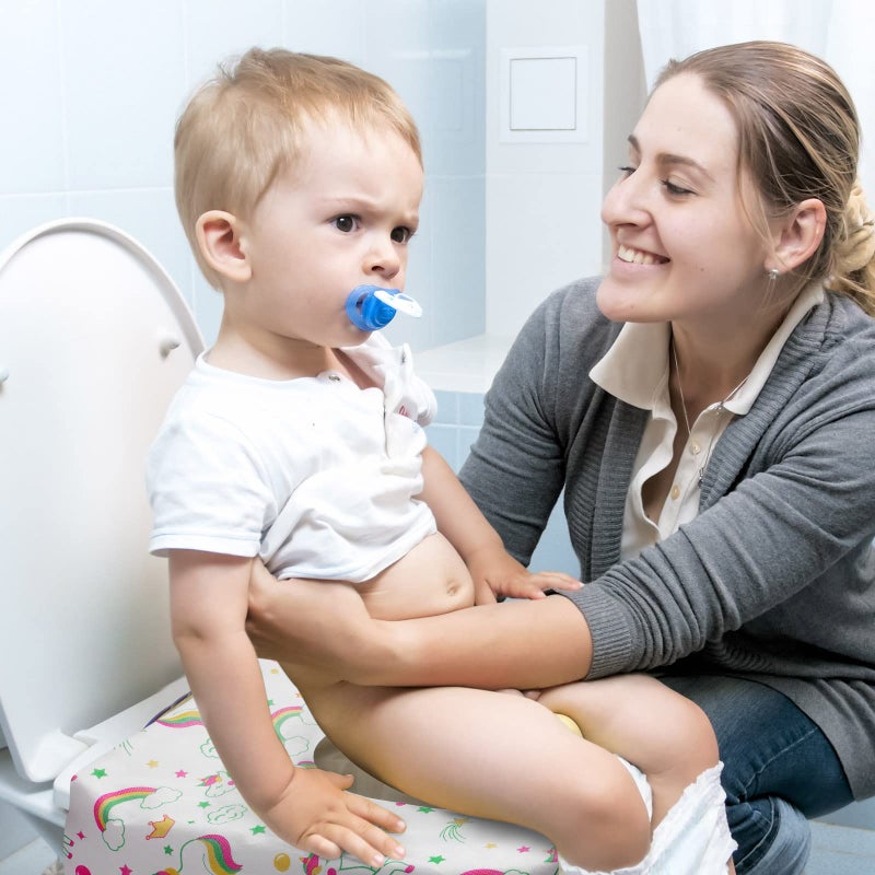 Reginary 50 Packs Disposable Toilet Seat Covers Extra Large Individually Wrapped for Kids and Adults, Portable Non Slip Waterproof Potty Seat Covers for Toddlers Potty Training, Travel (Unicorn) - Image 4