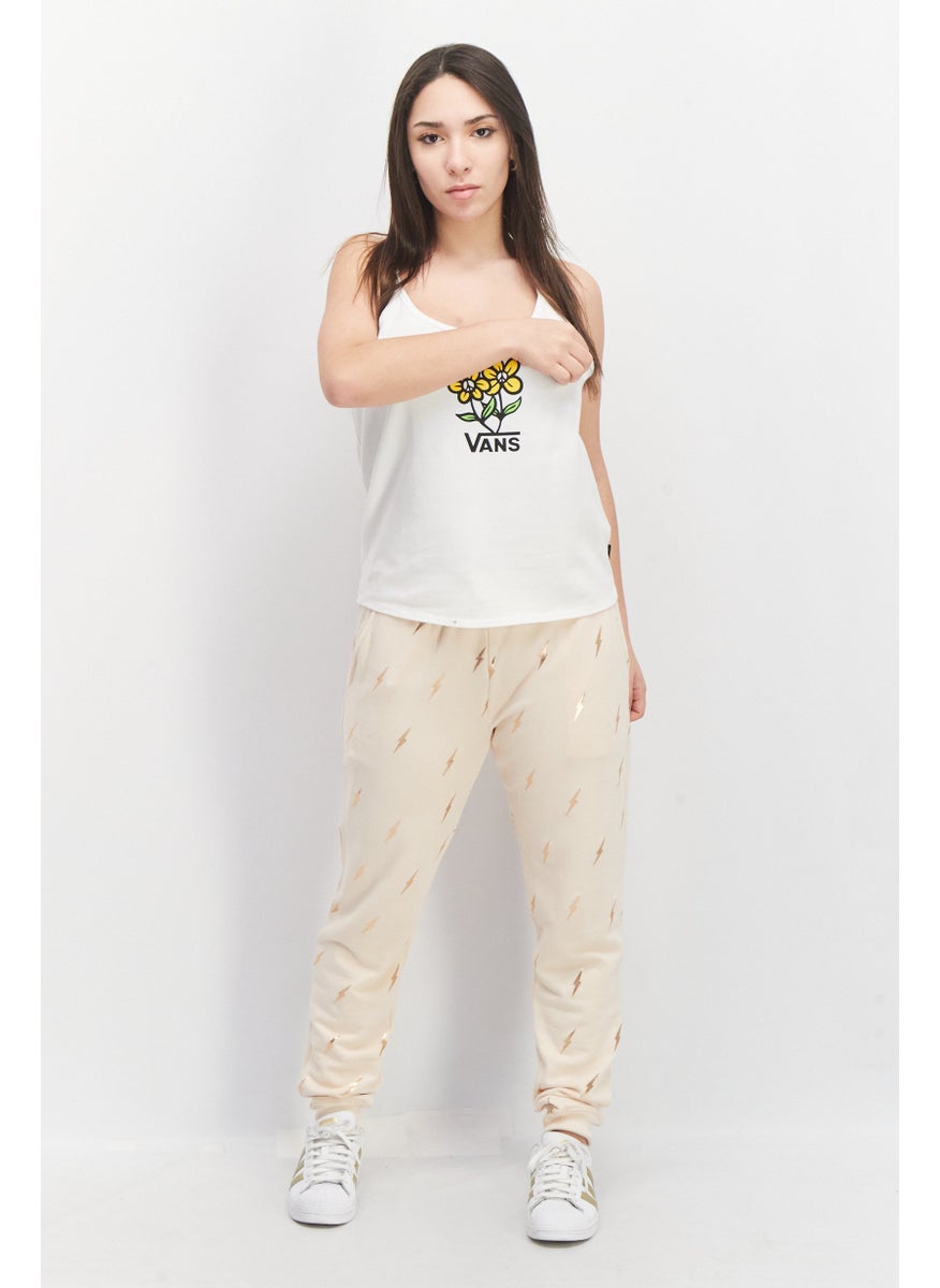 VANS - Women Scoop Neck Graphic Print Tank Top, White - Image 1