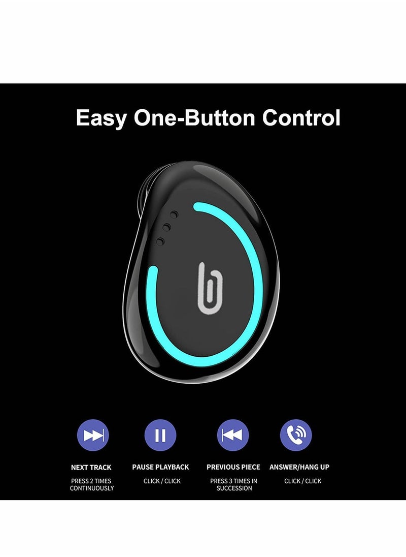 Y&D - Single Bluetooth Earbud Mini Invisible Wireless Hidden Headphone for Work Music Relax Painless Android Blue Tooth in-Ear Noise Cancelling HD Sound Quality Fast Pairing IPX7 Waterproof - Image 1