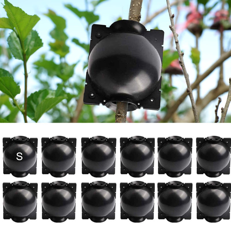 ZUCKBOX 12 PCS Plant Root Growing Box, Reusable Air Layering Propagation Kit Plant Rooting Ball Rooting Ball Grafting Tools, Plant Rooting Grafting Box for Fast Propagation Plants, Small - Image 1