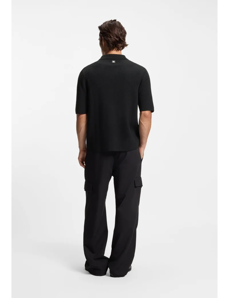 HUGO Regular-fit shirt with ribbed structure