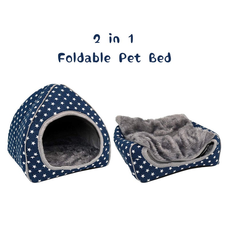 BWOGUE Guinea Pig House Bed Cozy Hamster Cave Large Hideout for Dwarf Rabbits Hedgehog Bearded Dragon Winter Nest Hamster Cage Accessories - Image 5