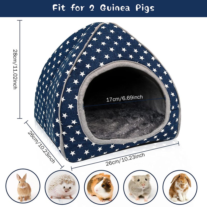 BWOGUE Guinea Pig House Bed Cozy Hamster Cave Large Hideout for Dwarf Rabbits Hedgehog Bearded Dragon Winter Nest Hamster Cage Accessories - Image 2