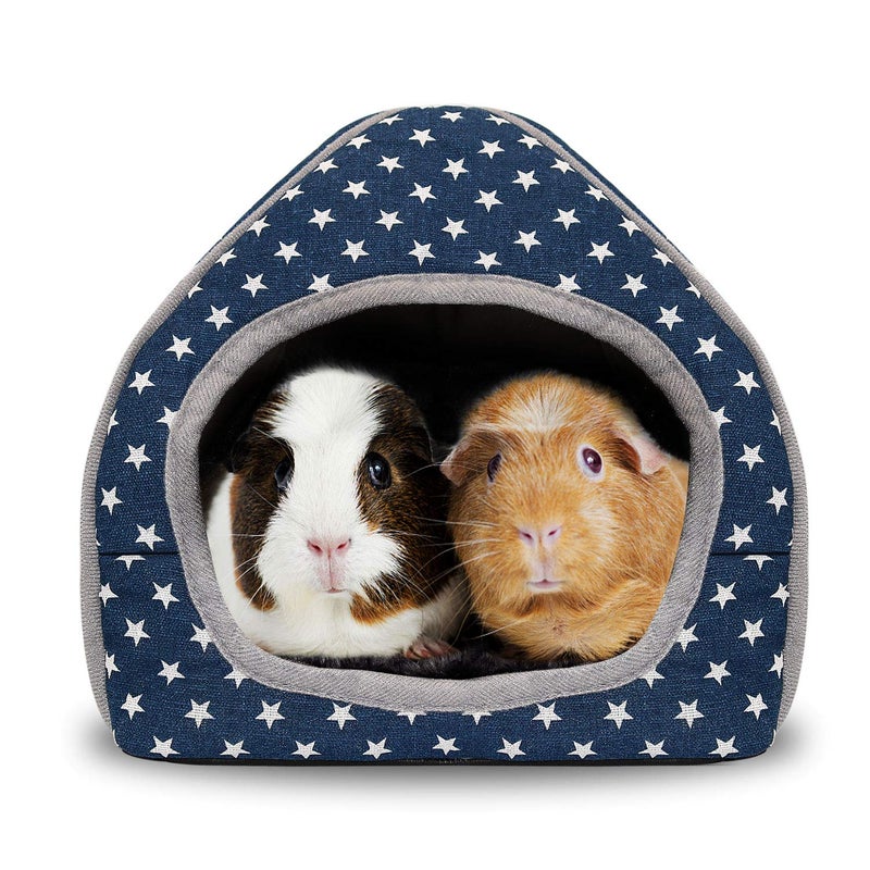 BWOGUE Guinea Pig House Bed Cozy Hamster Cave Large Hideout for Dwarf Rabbits Hedgehog Bearded Dragon Winter Nest Hamster Cage Accessories - Image 1
