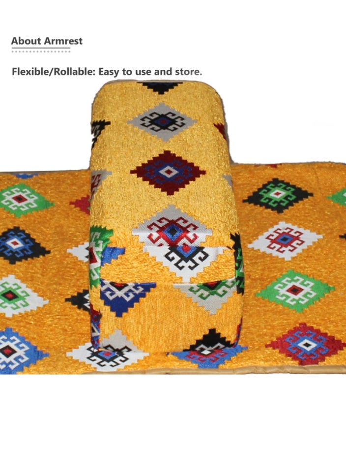 SMART HOME Luxury floor seating for two people - 150x55 cm - elegant and comfortable design - rug with backrest made of soft and comfortable fabric - Image 3