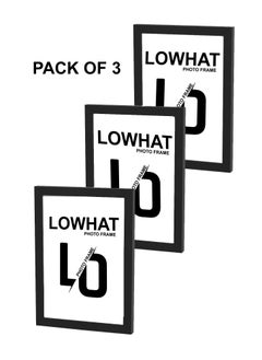 LOWHAT Photo Frame Freestanding And Wall Mountable Black Picture Frames Premium Display Photo Frames for Certificate Poster Puzzle Print Portrait Frame for Home Office Pack Of 3  - Image 1