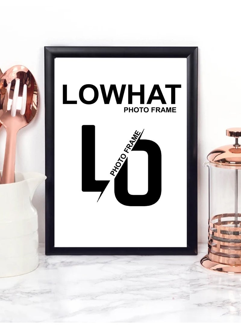 LOWHAT Photo Frame Freestanding And Wall Mountable Black Picture Frames Premium Display Photo Frames for Certificate Poster Puzzle Print Portrait Frame for Home Office Pack Of 3  - Image 2