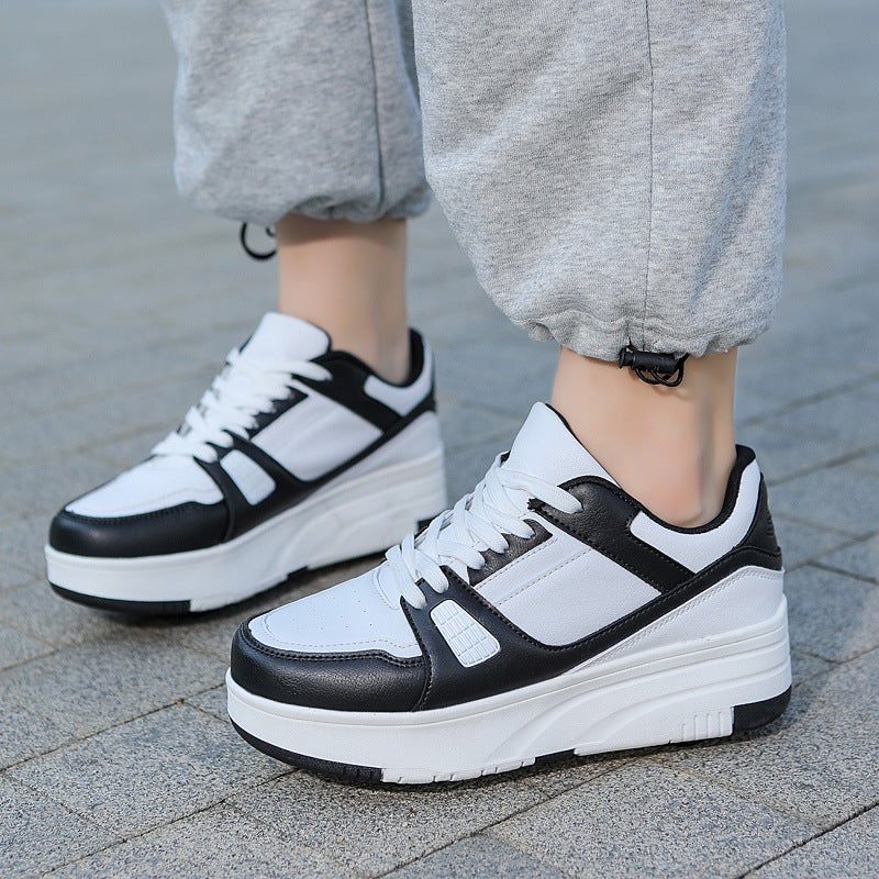 Distribution Manufacturers Direct Supply Heloo Shoes Four-Wheeled Adult Female Student Roller Shoes Detachable Children'S Shoes With Wheels - Image 1
