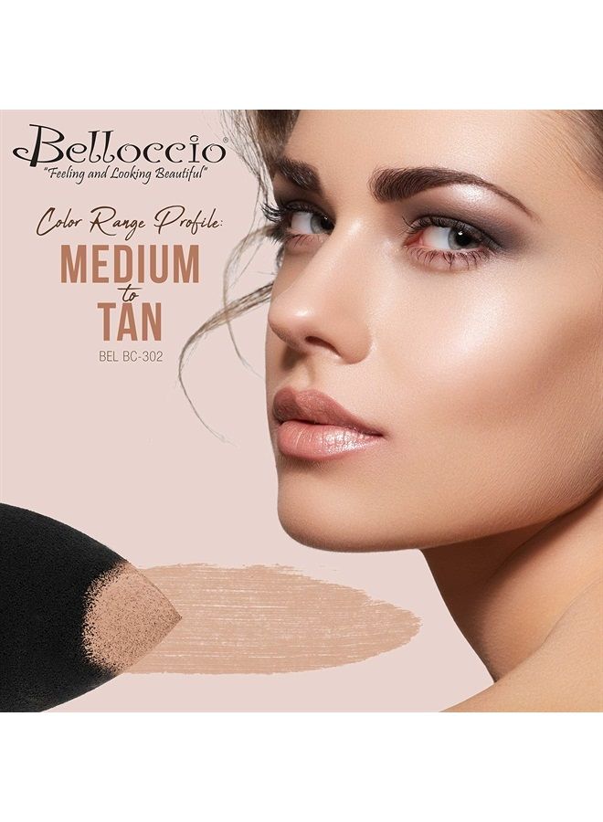 Belloccio High Definition Medium Shade Makeup Concealer 5 gram Jar - Conceal Imperfections, Hide Blemishes, Dark Under Eye Circles, Cosmetic Cream - Use Under Airbrush Foundation - Image 1