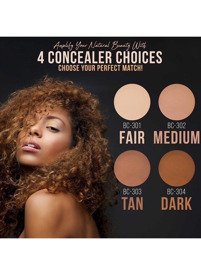 Belloccio High Definition Medium Shade Makeup Concealer 5 gram Jar - Conceal Imperfections, Hide Blemishes, Dark Under Eye Circles, Cosmetic Cream - Use Under Airbrush Foundation - Image 2