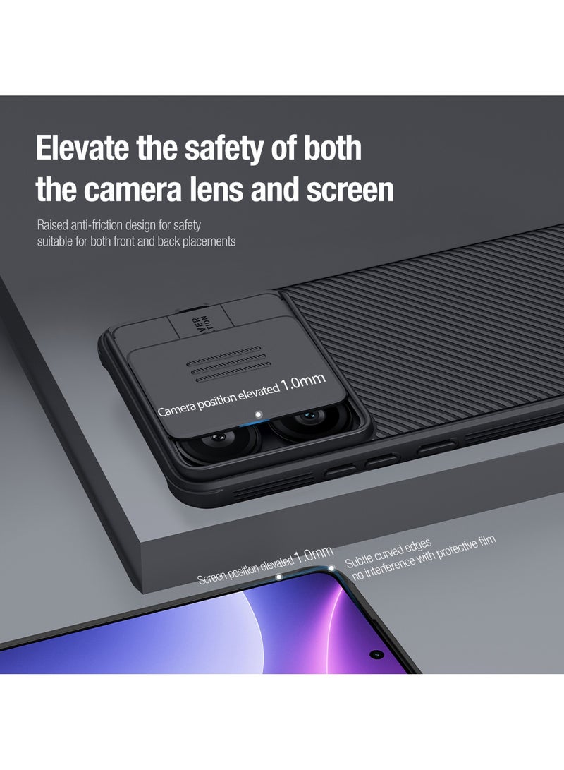 Nillkin For Xiaomi Poco F6 Case TPU Shockproof Airbag Bumper Cover, 360 Degree Protection Camera Lens Slide Back Cover, Anti-Fingerprint Lightweight Casing - Image 4