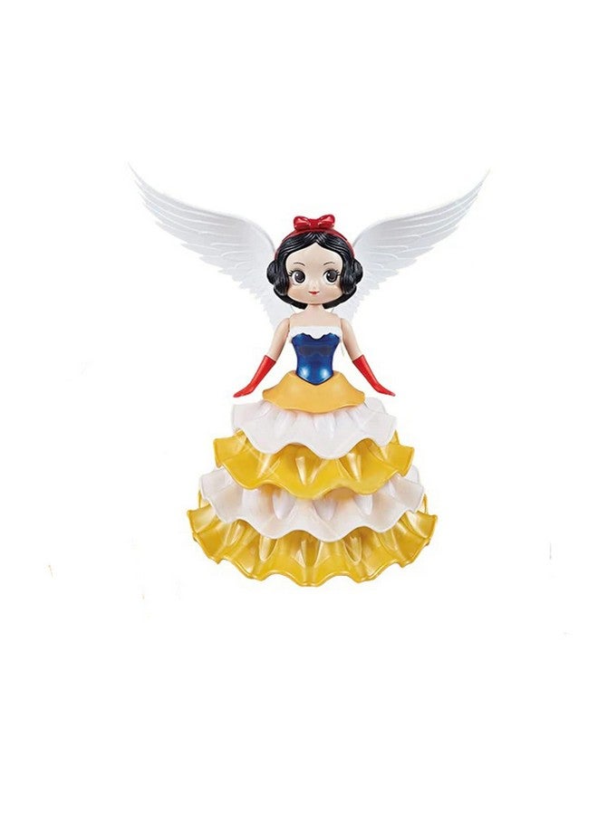VGRASSP Dancing Angel Ice Princess Toy Doll with Wings Interactive Revolving Cute Doll Colorful LED Lights and Music for Girls (Color and Design as per Stock) - Image 2