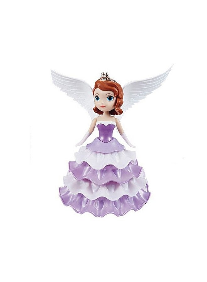 VGRASSP Dancing Angel Ice Princess Toy Doll with Wings Interactive Revolving Cute Doll Colorful LED Lights and Music for Girls (Color and Design as per Stock) - Image 4