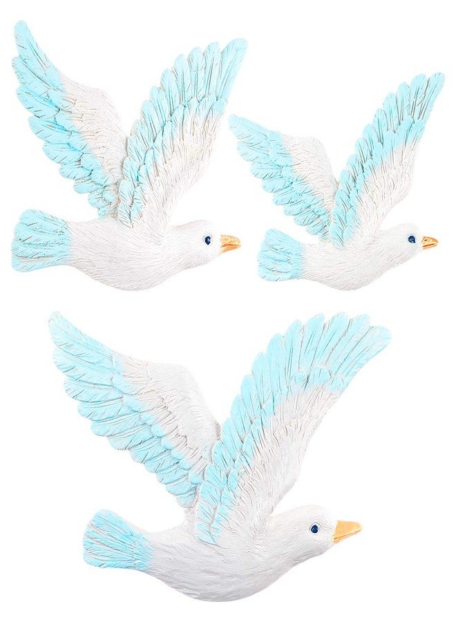 MDLUU 3 Pcs Seagull Wall Art, Seagull Wall Hanging Decor, Seagull Wall Plaques for Beach Theme Bedroom, Coastal Theme Living Room Decor - Image 1