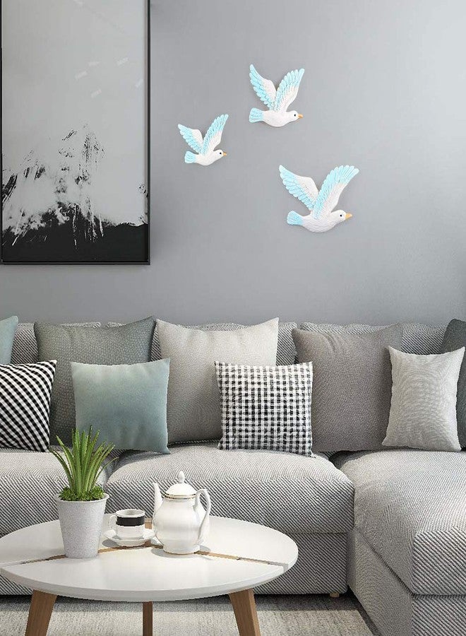 MDLUU 3 Pcs Seagull Wall Art, Seagull Wall Hanging Decor, Seagull Wall Plaques for Beach Theme Bedroom, Coastal Theme Living Room Decor - Image 5