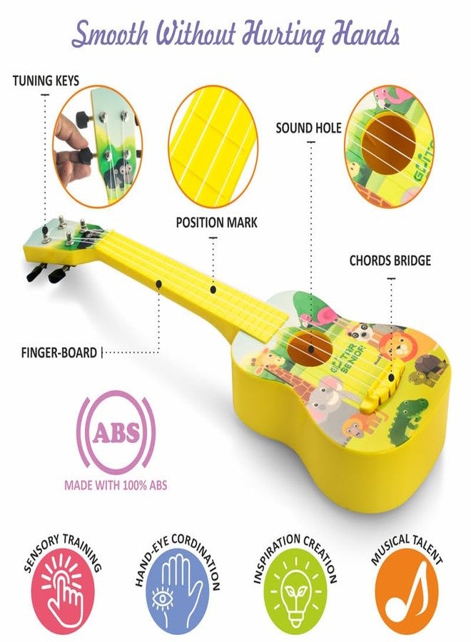 Sunny Jungle Safari Adventures Musical Guitar for Kids – with Metal Keys & Learning Notes | Fun & Educational Toy for Toddlers (12 Months+)|Yellow - Image 5