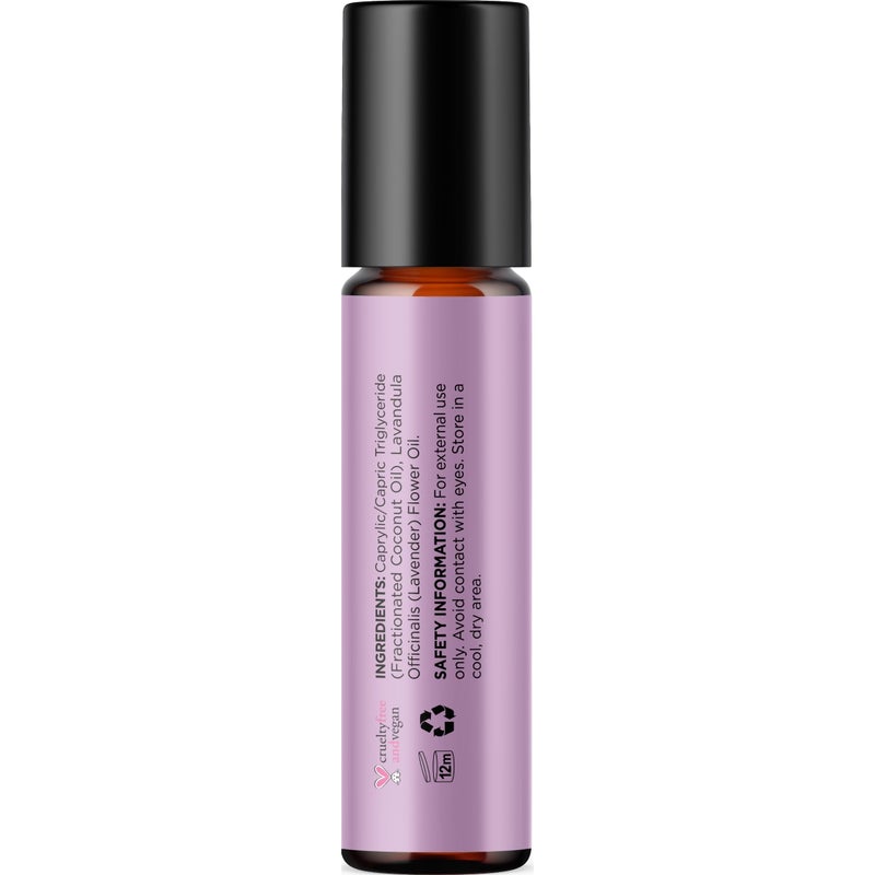 Maple Holistics زيت اللافندر العطري رول أون - زيت أروماثيرابي مهدئ للصداع والنوم والاسترخاء - زيت نوم طبيعي مخفف مسبقًا للاسترخاء الليلي مع زيت اللافندر العطري للبشرة 2-Pack - Image 5