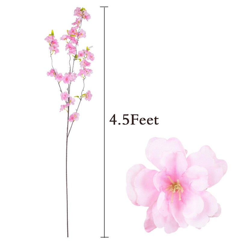 DearHouse 6 Pack Cherry Blossom Artificial Flowers Garland Hanging Vine Silk Garland Wedding Party Home Decor - Image 2