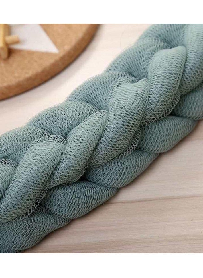 Dollar A sponge bathing exfoliator for adults and children to gently exfoliate and soften the skin, removing dead skin cells - Mint - Image 2