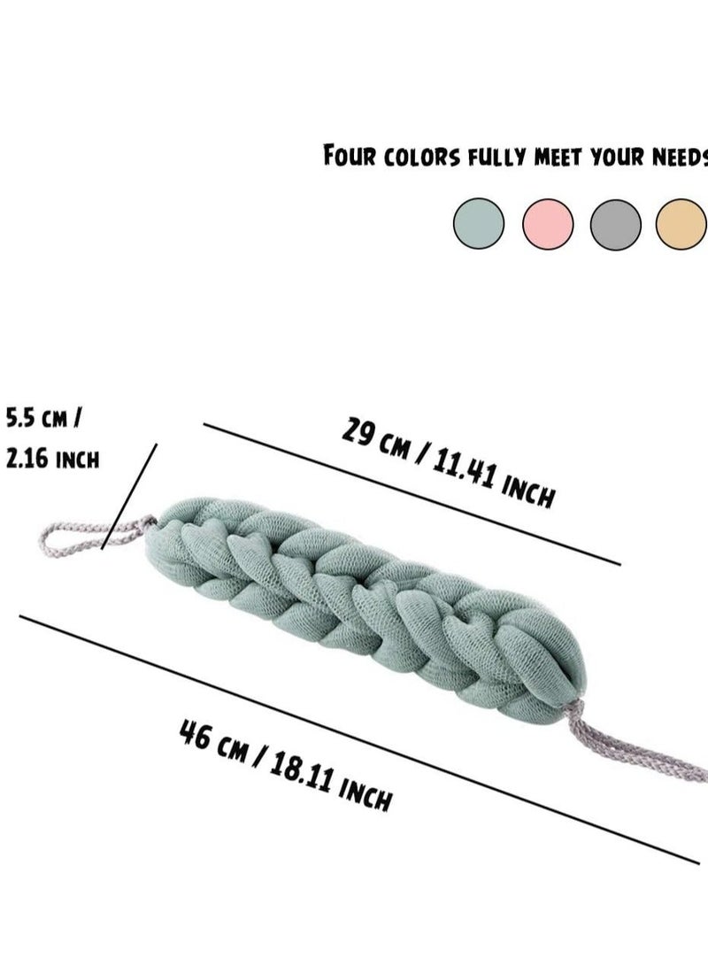 Dollar A sponge bathing exfoliator for adults and children to gently exfoliate and soften the skin, removing dead skin cells - Mint - Image 4