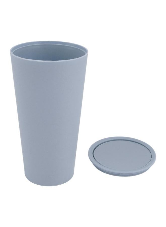 NIBEMINENT Desktop Trash Can with Rotate Lid Mini Garbage Can ABS Minimalist Desktop Waste Basket for Office Bedroom Home Light Blue  - Image 5