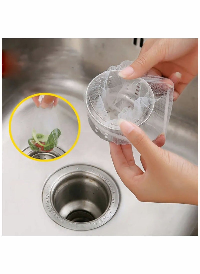 300 PCS Disposable Mesh Sink Garbage Bags Kitchen Sink Strainer Net Bag for Collecting Kitchen Food Scraps and Leftover Waste  - Image 2